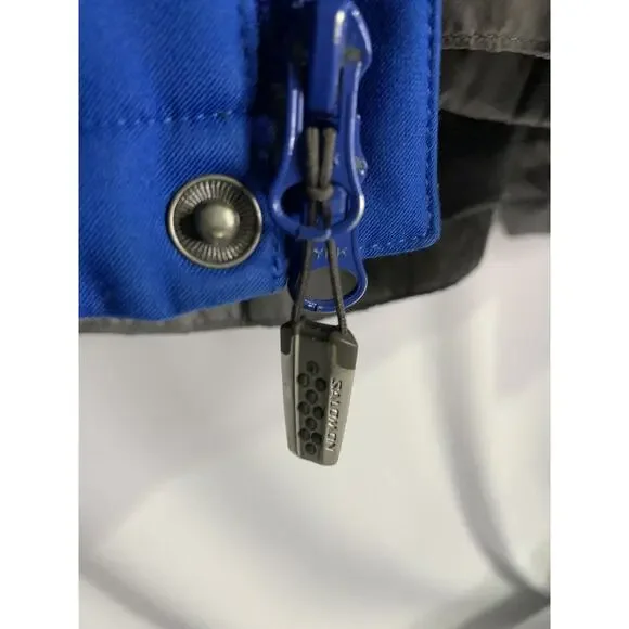 SALOMON CLIMA PRO Sample 2 Piece Ski Snowboard Jacket Coat Blue Grey Large - Picture 9 of 11